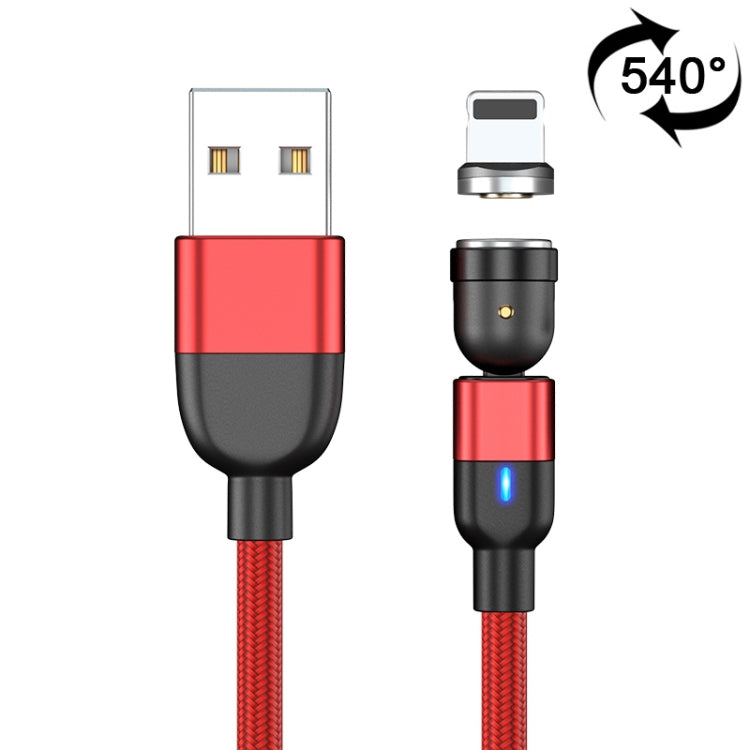 1m 3A Output USB to 8 Pin 540 Degree Rotating Magnetic Data Sync Charging Cable(Red) - Charging Cable & Head by buy2fix | Online Shopping UK | buy2fix