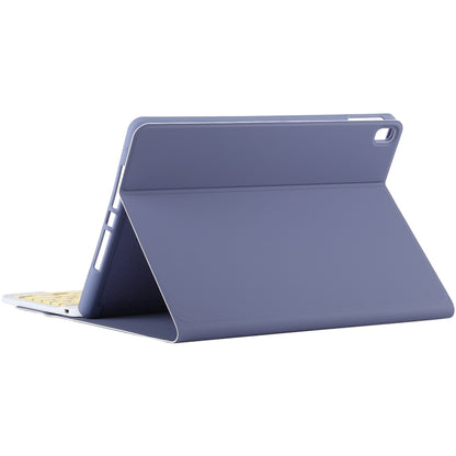 TG11B Detachable Bluetooth Yellow Keyboard + Microfiber Leather Tablet Case for iPad Pro 11 inch (2020), with Pen Slot & Holder (Purple) - For iPad Pro by buy2fix | Online Shopping UK | buy2fix