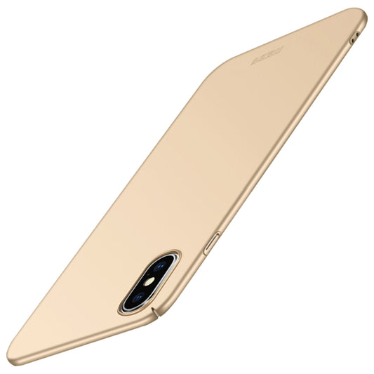 For iPhone XS Max MOFI Frosted PC Ultra-thin Full Coverage Protective Case (Gold) - More iPhone Cases by MOFI | Online Shopping UK | buy2fix