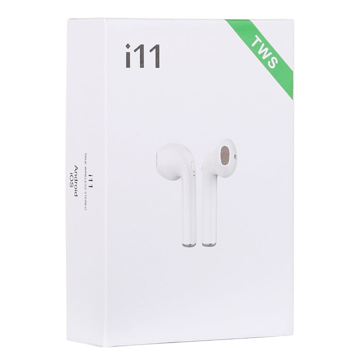 i11-TWS Bluetooth V5.0 Wireless Stereo Earphones with Magnetic Charging Box, Compatible with iOS & Android(White) - TWS Earphone by buy2fix | Online Shopping UK | buy2fix