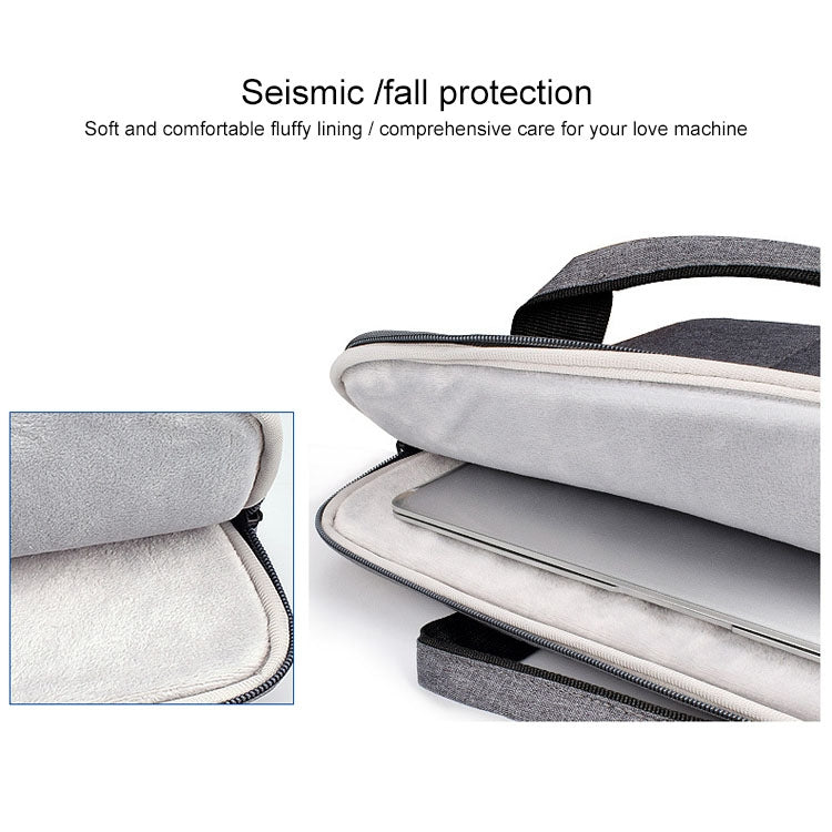 ST02S Waterproof Tear Resistance Hidden Portable Strap One-shoulder Handbag for 14.1 inch Laptops, with Suitcase Belt(Navy Blue) - 14.1 inch by buy2fix | Online Shopping UK | buy2fix