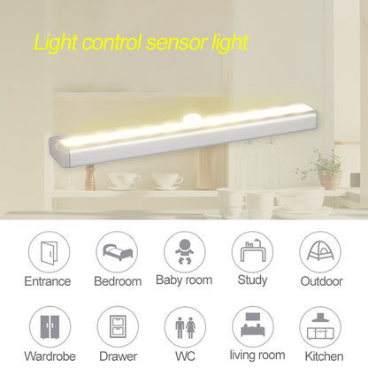 2.8W 20 LEDs Warm White Wide Screen Intelligent Human Body Sensor Light LED Corridor Cabinet Light, USB Charging Version - Sensor LED Lights by buy2fix | Online Shopping UK | buy2fix