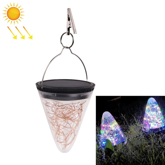 Solar Energy Conical Starlight Pendent Lamp IP55 Waterproof Outdoor Garden Decoration Light (Colorful Light) - Solar Lights by buy2fix | Online Shopping UK | buy2fix