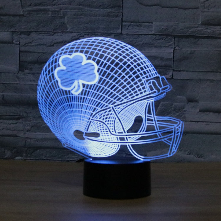 Rugby Hat Flower Shape 3D Colorful LED Vision Light Table Lamp, USB & Battery Version - Novelty Lighting by buy2fix | Online Shopping UK | buy2fix