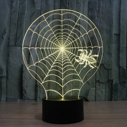 Cobweb Style 3D Touch Switch Control LED Light , 7 Colour Discoloration Creative Visual Stereo Lamp Desk Lamp Night Light - Novelty Lighting by buy2fix | Online Shopping UK | buy2fix