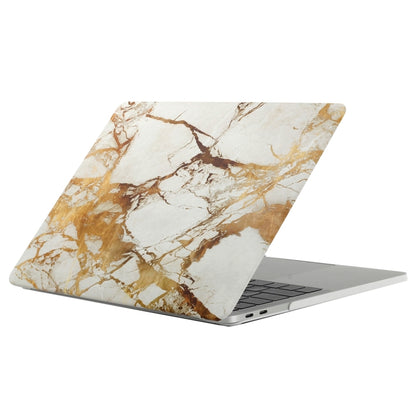 For 2016 New Macbook Pro 13.3 inch A1706 & A1708 Beige White Gold Texture Marble Pattern Laptop Water Decals PC Protective Case - MacBook Pro Cases by buy2fix | Online Shopping UK | buy2fix