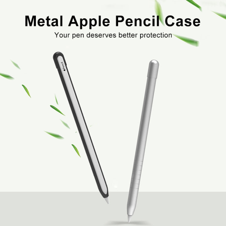 Metal Matte Non-slip Stylus Pen Protective Case for Apple Pencil 1 (Black) - Pencil Accessories by buy2fix | Online Shopping UK | buy2fix