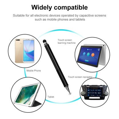 Suction Cup Dual Touch 2-in-1 Metal Capacitive Stylus Pen (Black) - Stylus Pen by buy2fix | Online Shopping UK | buy2fix