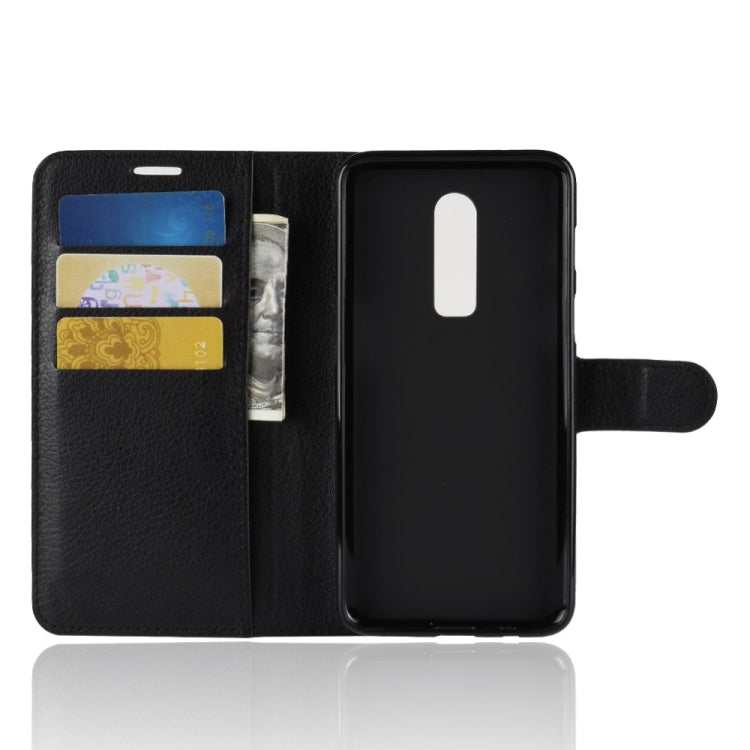 For OnePlus 6 Litchi Texture Horizontal Flip Leather Case with Holder & Card Slots & Wallet(Black) - OnePlus Cases by buy2fix | Online Shopping UK | buy2fix