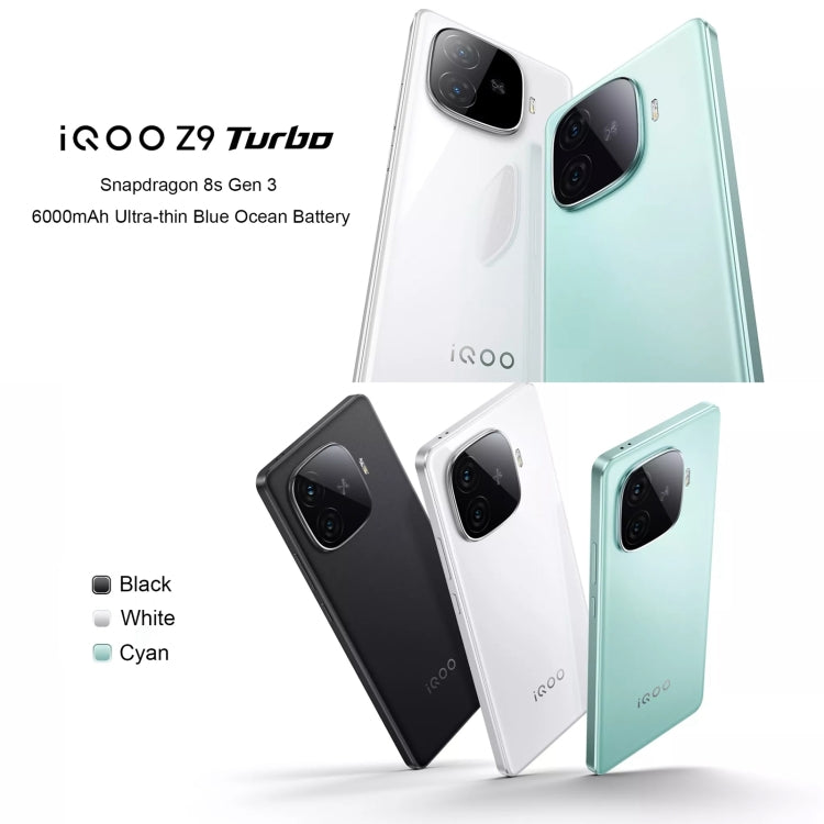 vivo iQOO Z9 Turbo, Dual Back Cameras, 12GB+256GB, Face ID Screen Fingerprint Identification, 6.78 inch Android 14.0 OriginOS 4 Snapdragon 8s Gen 3 Octa Core 3.0GHz, OTG, NFC, Network: 5G, Support Google Play (Mint Green) - vivo by vivo | Online Shopping UK | buy2fix