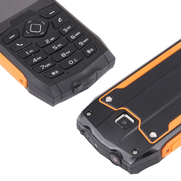 Rugtel R1C Rugged Phone, IP68 Waterproof Dustproof Shockproof, 2.4 inch, MTK6261D, 2000mAh Battery, SOS, FM, Dual SIM(Orange) - Others by Rugtel | Online Shopping UK | buy2fix