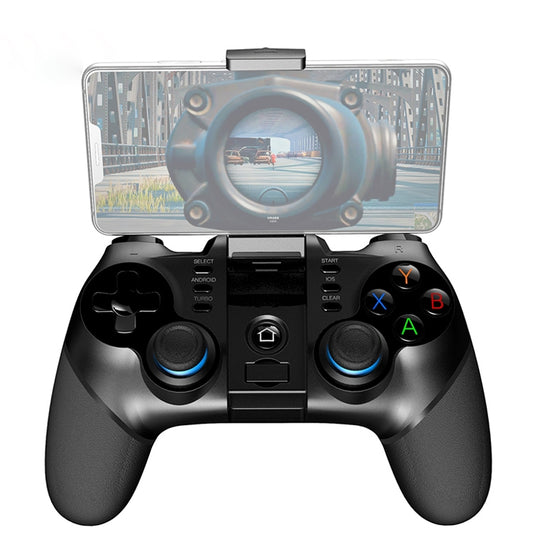 ipega PG-9156 2.4GHz + Bluetooth 4.0 Mobile Phone Gaming Gamepad with Stretchable Mobile Phone Holder & Turbo Button, Compatible with IOS and Android Systems (Black) - Controller Gamepad by ipega | Online Shopping UK | buy2fix