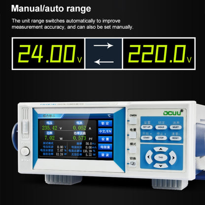 DCUU PM2818C AC 40A Intelligent Electrical Parameters Measuring Instrument (US Plug) - Current & Voltage Tester by buy2fix | Online Shopping UK | buy2fix