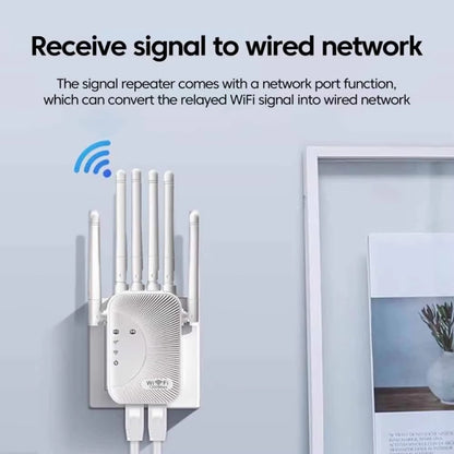 SM-011 Six-antenna 1200M Repeater WiFi Wireless Router (EU Plug) - Wireless Routers by buy2fix | Online Shopping UK | buy2fix