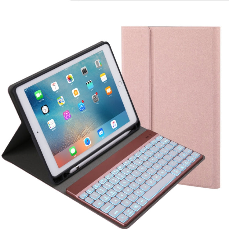 508A Detachable Bluetooth Keyboard + Horizontal Flip Leather Tablet Case with Holder & Colorful Backlight for iPad Pro 9.7 inch, iPad Air, iPad Air 2, iPad 9.7 inch (2017), iPad 9.7 inch (2018)(Champagne Gold) - For iPad Pro by buy2fix | Online Shopping UK | buy2fix