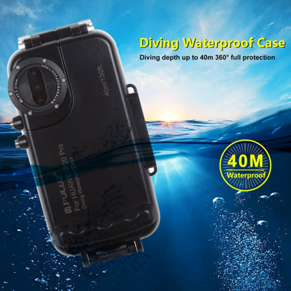 PULUZ 40m/130ft Waterproof Diving Case for Huawei P20 Pro, Photo Video Taking Underwater Housing Cover(Black) - Huawei Cases by PULUZ | Online Shopping UK | buy2fix