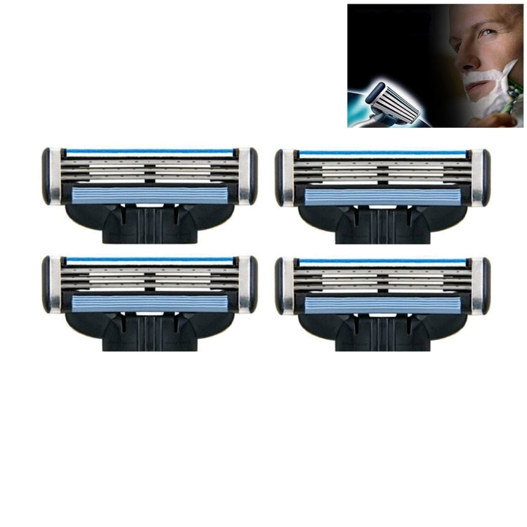 4 PCS Face Care Barber Shaving Razor Blade Refills Replacement Kit for Man - Accessories by buy2fix | Online Shopping UK | buy2fix