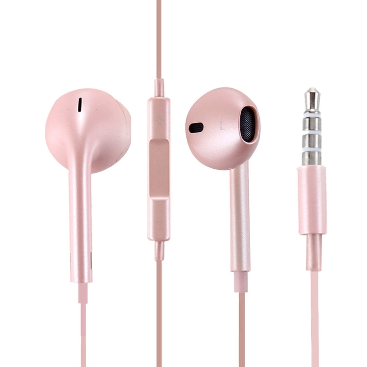 EarPods Wired Headphones Earbuds with Wired Control & Mic(Rose Gold) - In Ear Wired Earphone by buy2fix | Online Shopping UK | buy2fix