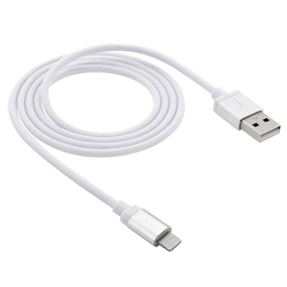 Net Style Metal Head 8 Pin to USB Data / Charger Cable, Cable Length: 1m(White) - Normal Style Cable by buy2fix | Online Shopping UK | buy2fix