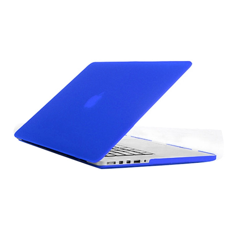 Frosted Hard Protective Case for Macbook Pro Retina 15.4 inch A1398 (Blue) - MacBook Pro Cases by buy2fix | Online Shopping UK | buy2fix