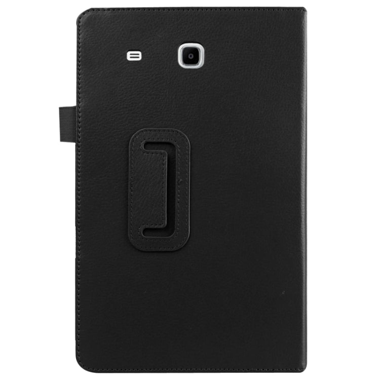 Litchi Texture Horizontal Flip Solid Color Leather Case with Holder for Galaxy Tab E 9.6 / T560 / T561(Black) - Other Galaxy Tab PC by buy2fix | Online Shopping UK | buy2fix