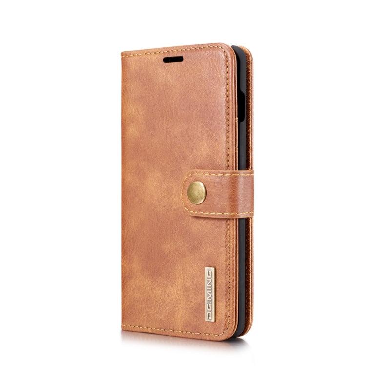 DG.MING Crazy Horse Texture Flip Detachable Magnetic Leather Case for Samsung Galaxy S10, with Holder & Card Slots & Wallet(Brown) - Galaxy Phone Cases by DG.MING | Online Shopping UK | buy2fix