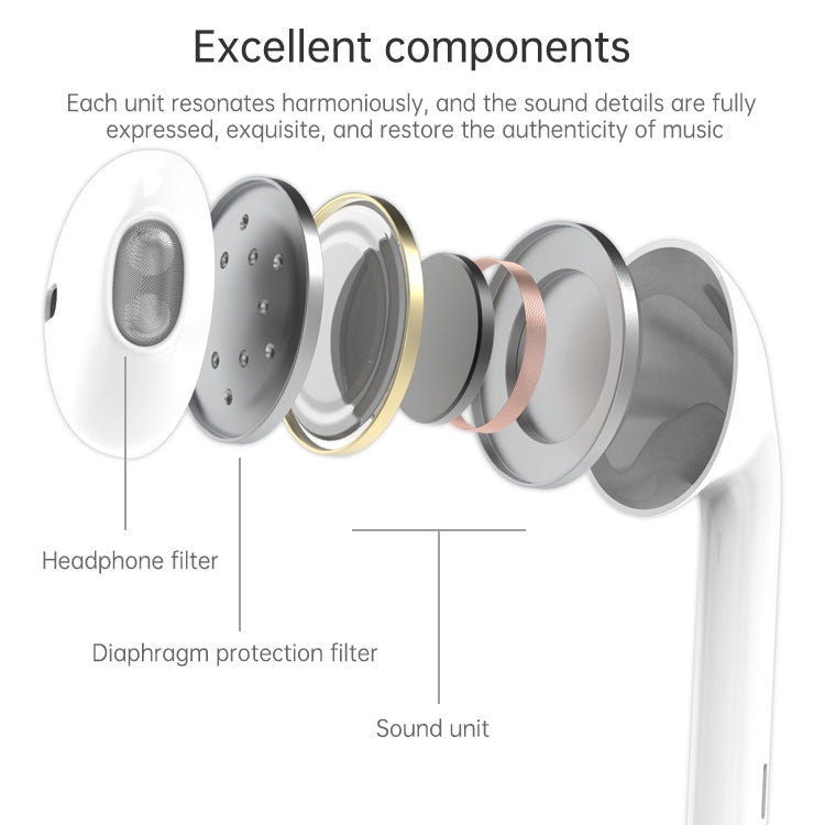 8 Pin Interface Stereo Music Earphone(White) - In Ear Wired Earphone by buy2fix | Online Shopping UK | buy2fix