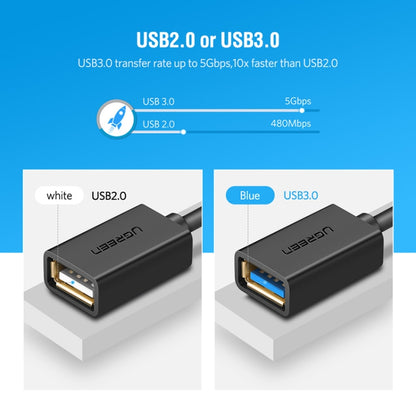 UGREEN 13cm USB 3.0 Female to USB-C / Type-C Male OTG Converter Adapter Cable (Black) - OTG Adapter by UGREEN | Online Shopping UK | buy2fix