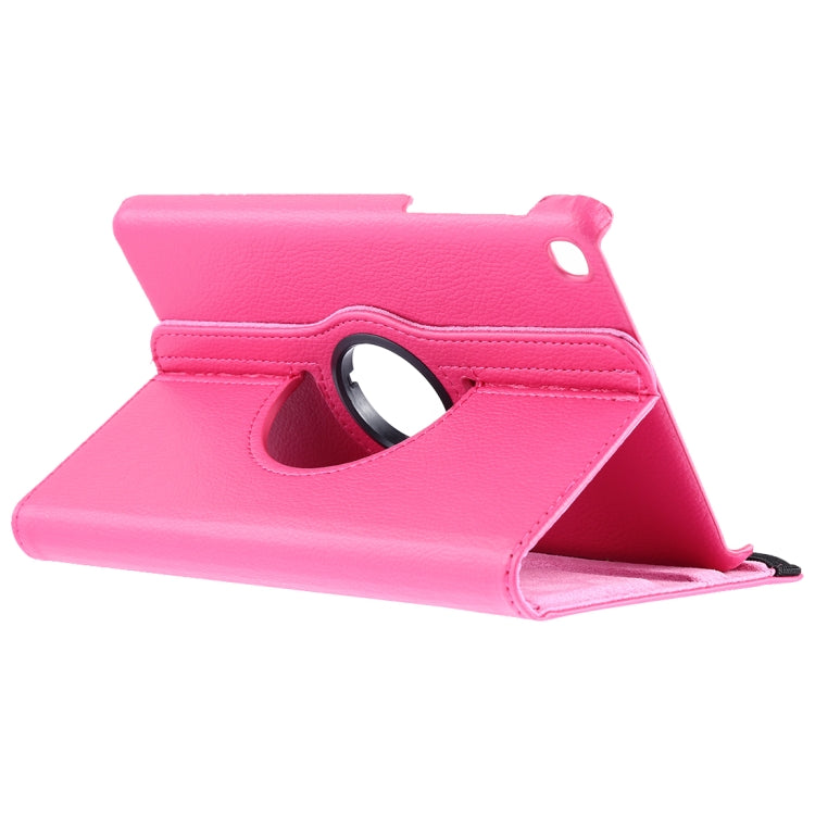 Litchi Texture Horizontal Flip 360 Degrees Rotation Leather Case for Galaxy Tab A 8 (2019) / P200 / P205, with Holder (Rose Red) - Tab A 8.0 & S Pen (2019) P200/P205 by buy2fix | Online Shopping UK | buy2fix