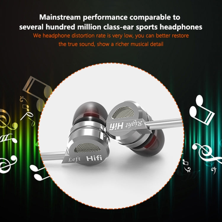 QKZ DM9 High-quality In-ear All-metal Sports Music Headphones, Microphone Version - In Ear Wired Earphone by QKZ | Online Shopping UK | buy2fix