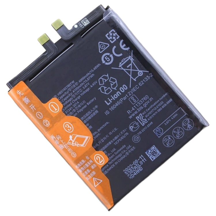 4100mAh Battery Replacement For Huawei P50 ABR-AL00 ABR-AL80 / P50E ABR-AL60 ABR-AL90 HB516578EFW - For Huawei by buy2fix | Online Shopping UK | buy2fix