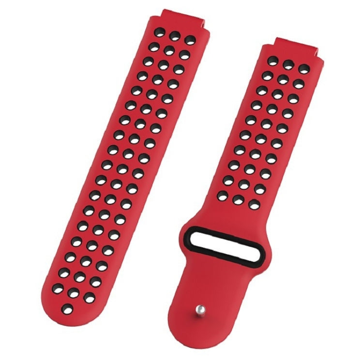 For Garmin Forerunner 220 / 230 / 235 / 630 / 620 / 735xt Silicone Watch Band(Red black) - Watch Bands by buy2fix | Online Shopping UK | buy2fix