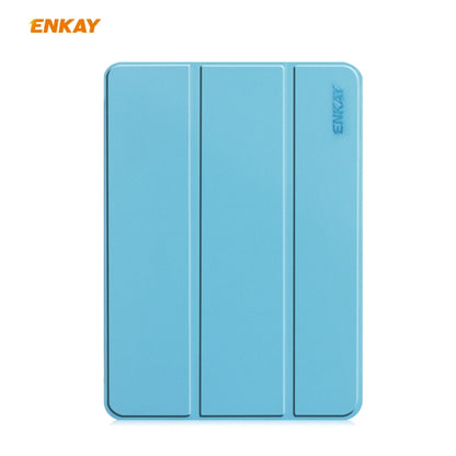 For iPad Pro 11 2022 / 2020 / 2021 ENKAY ENK-8001 Denim Pattern Horizontal Flip Leather Smart Tablet Case with Holder (Light Blue) - iPad Pro 11 (2020) Cases by ENKAY | Online Shopping UK | buy2fix