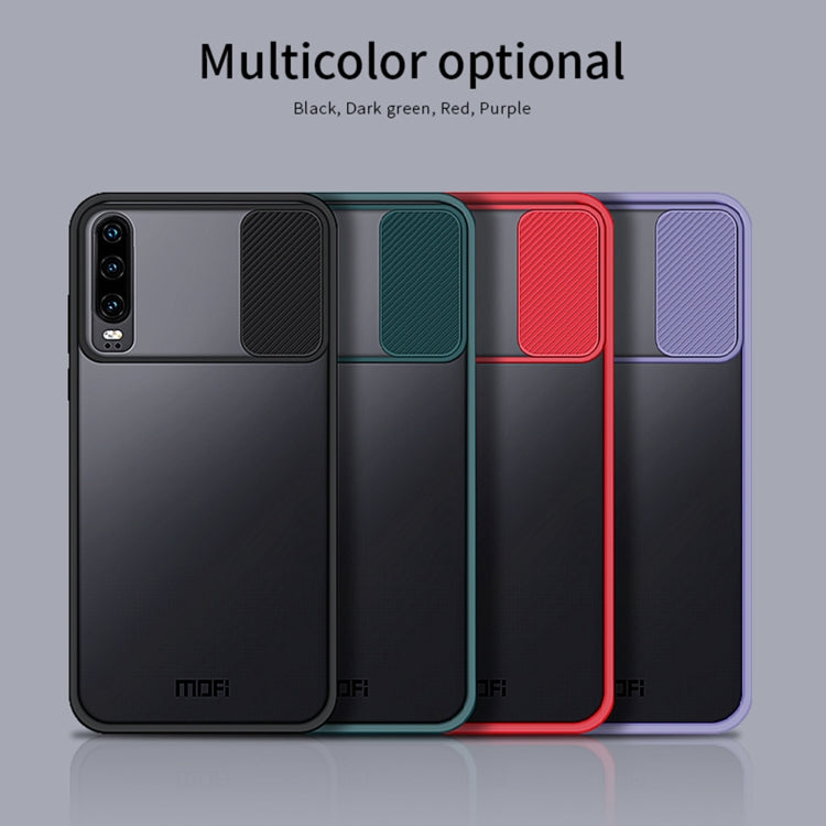 For Huawei P30 MOFI Xing Dun Series PC + TPU Anti-peep Waterproof And Anti-drop All-inclusive Protective Shell, Translucent Frosted(Red) - Huawei Cases by MOFI | Online Shopping UK | buy2fix