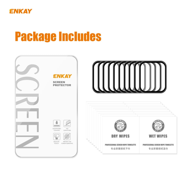 For Apple Watch 6/5/4/SE 40mm 10 PCS ENKAY Hat-Prince 3D Full Screen Soft PC Edge + PMMA HD Screen Protector Film - Watch Cases by ENKAY | Online Shopping UK | buy2fix