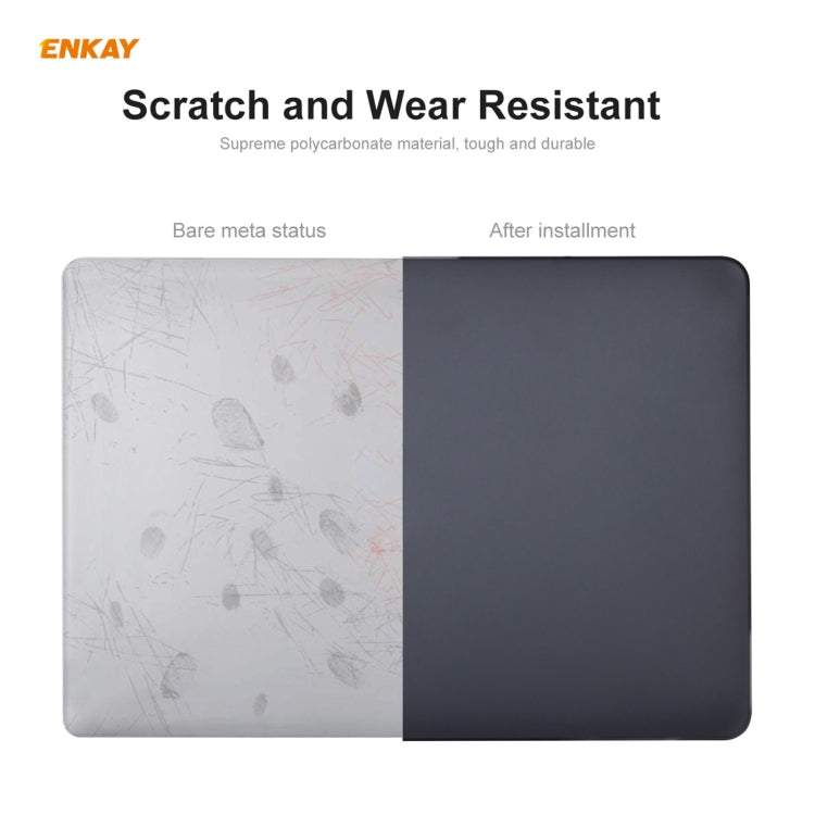 ENKAY 3 in 1 Matte Laptop Protective Case + EU Version TPU Keyboard Film + Anti-dust Plugs Set for MacBook Pro 15.4 inch A1707 & A1990 (with Touch Bar)(Orange) - MacBook Pro Cases by ENKAY | Online Shopping UK | buy2fix