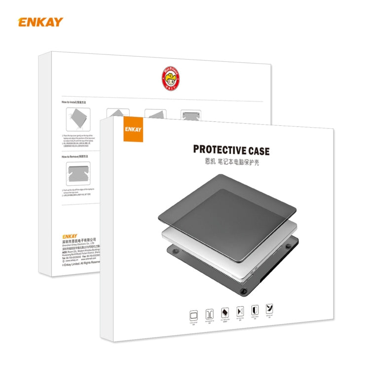 ENKAY 3 in 1 Matte Laptop Protective Case + EU Version TPU Keyboard Film + Anti-dust Plugs Set for MacBook Air 13.3 inch A2179 & A2337 (2020)(Purple) - MacBook Pro Cases by ENKAY | Online Shopping UK | buy2fix