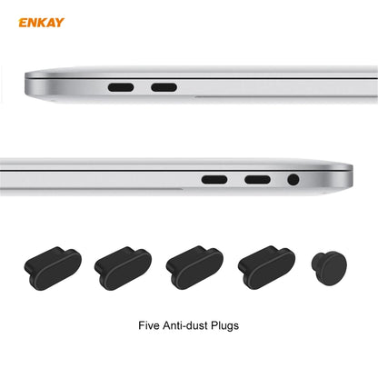 ENKAY 3 in 1 Crystal Laptop Protective Case + EU Version TPU Keyboard Film + Anti-dust Plugs Set for MacBook Pro 16 inch A2141 (with Touch Bar)(Transparent) - MacBook Pro Cases by ENKAY | Online Shopping UK | buy2fix