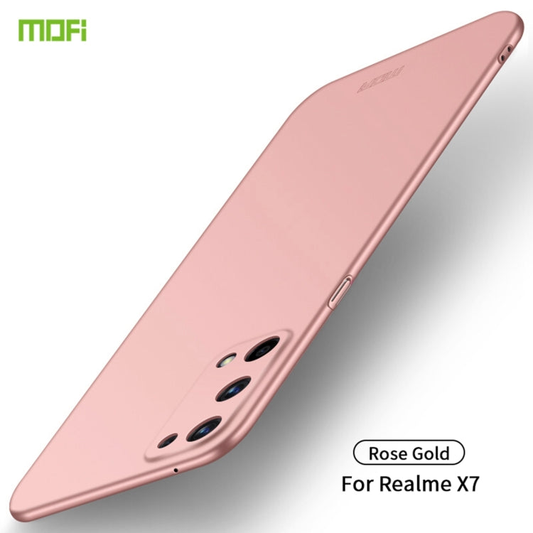 For OPPO Realme X7 MOFI Frosted PC Ultra-thin Hard Case(Rose Gold) - Realme Cases by MOFI | Online Shopping UK | buy2fix