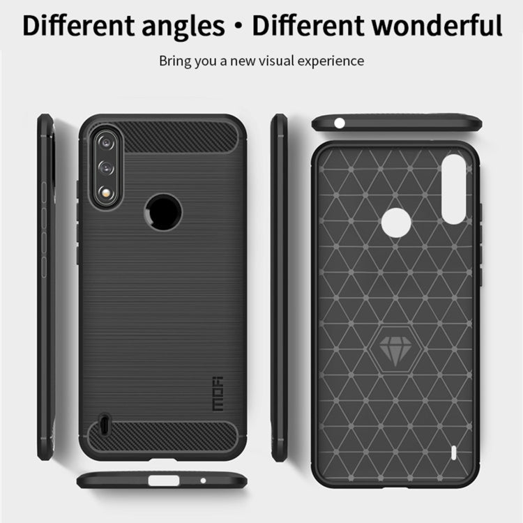 For Motorola Moto E7 Power MOFI Gentleness Series Brushed Texture Carbon Fiber Soft TPU Case(Gray) - Motorola Cases by MOFI | Online Shopping UK | buy2fix