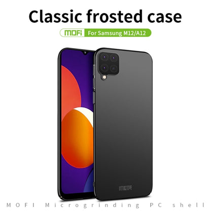 For Samsung Galaxy M12/A12 MOFI Frosted PC Ultra-thin Hard Case(Black) - Galaxy Phone Cases by MOFI | Online Shopping UK | buy2fix