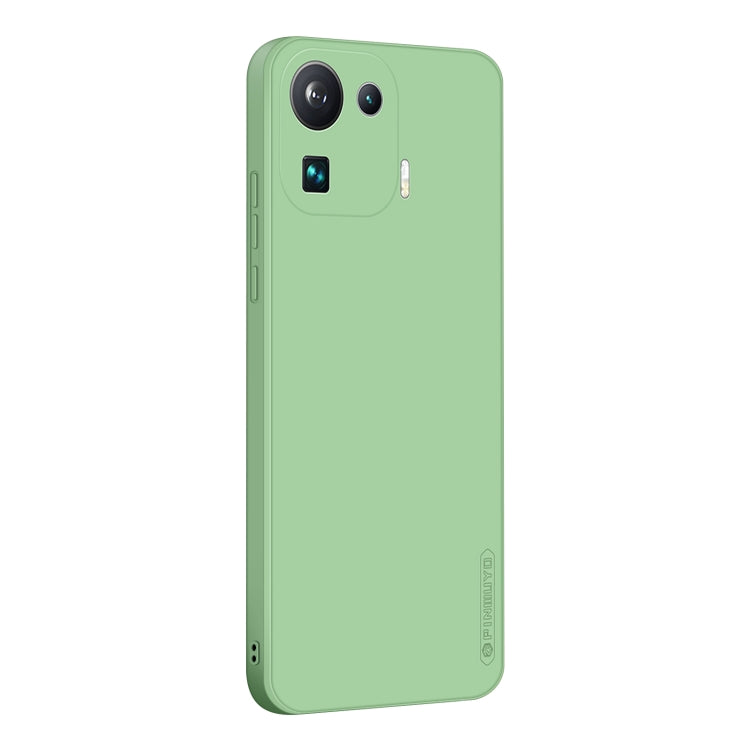 For Xiaomi Mi 11 Pro PINWUYO Touching Series Liquid Silicone TPU Shockproof Case(Green) - Xiaomi Cases by PINWUYO | Online Shopping UK | buy2fix