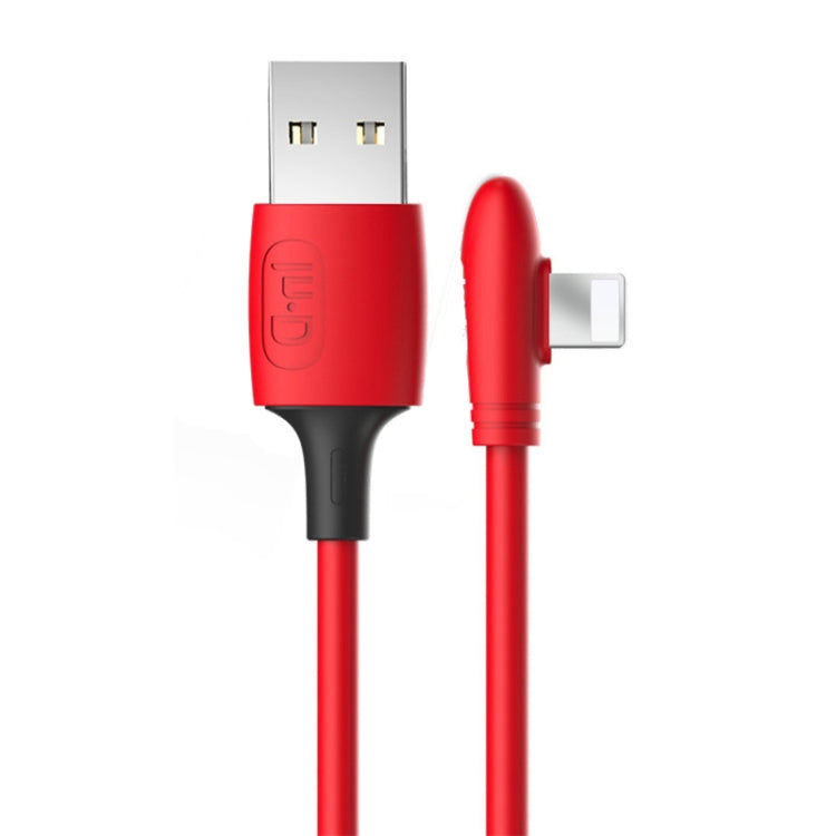 ENKAY Hat-Prince ENK-CB211 2.4A USB to 8 Pin 90 Degree Elbow Silicone Data Sync Fast Charging Cable, Cable Length: 1.8m(Red) - Normal Style Cable by ENKAY | Online Shopping UK | buy2fix