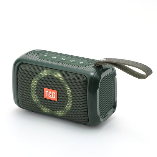 T&G TG193 Portable Bluetooth Speaker LED Light Waterproof Outdoor Subwoofer Support TF Card / FM Radio / AUX(Green) - Desktop Speaker by T&G | Online Shopping UK | buy2fix