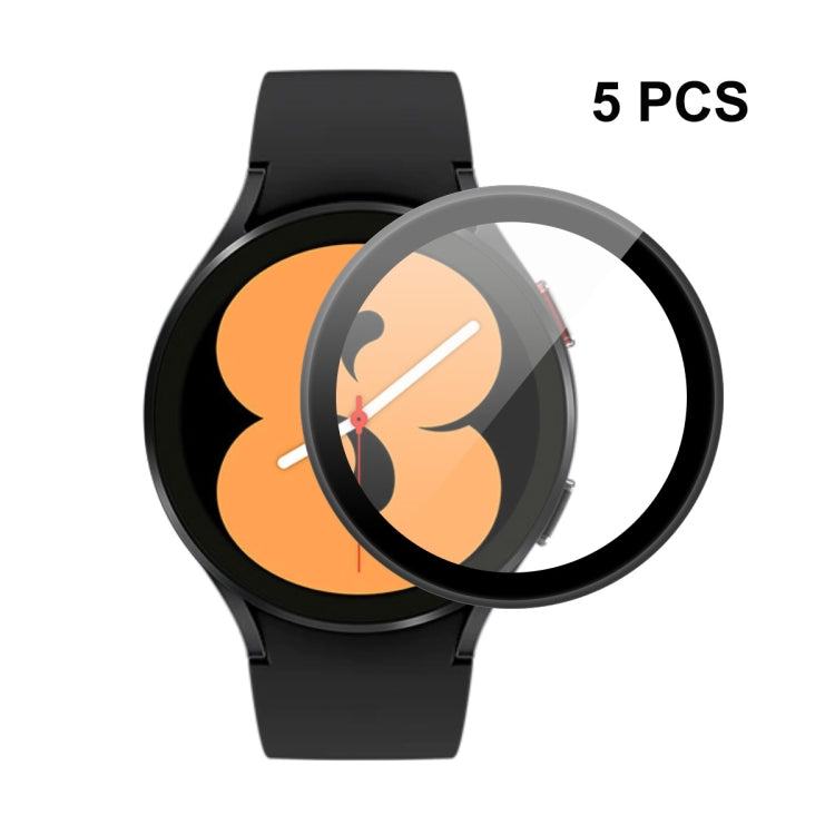 5 PCS For Samsung Galaxy Watch4 44mm ENKAY Hat-Prince 3D Full Coverage Soft PC Edge + PMMA HD Screen Protector Film - Screen Protector by ENKAY | Online Shopping UK | buy2fix