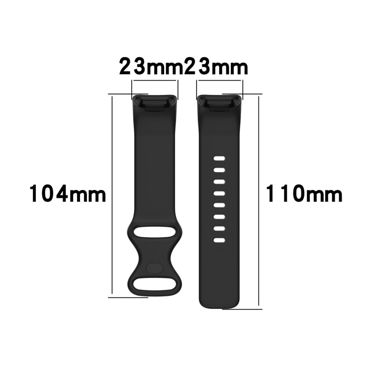 For Fitbit Charge 5 Monochromatic Silicone Watch Band, Size：Large Size(White) - Watch Bands by buy2fix | Online Shopping UK | buy2fix