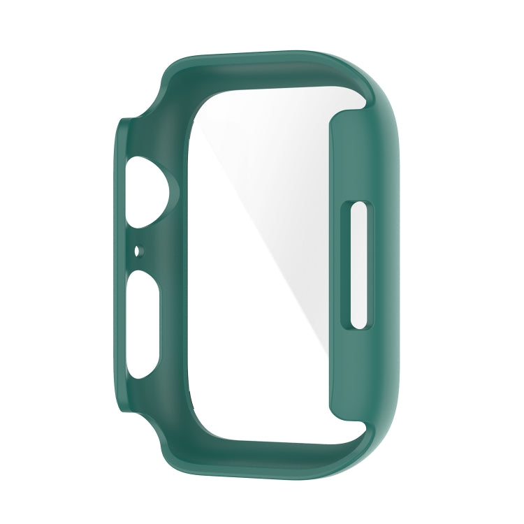 Shockproof PC Protective Case with Tempered Glass Film For Apple Watch Series 9 / 8 / 7 45mm(Transparent) - Watch Cases by buy2fix | Online Shopping UK | buy2fix