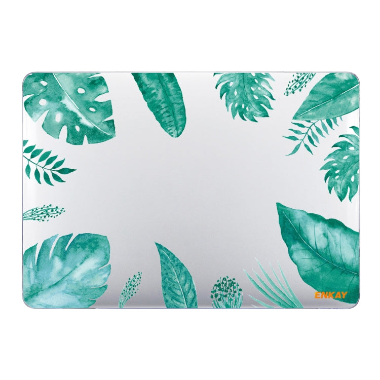 For MacBook Air 13.3 inch A2179 / A2337 ENKAY Hat-Prince Forest Series Pattern Laotop Protective Crystal Case(Green Leaf Pattern) - MacBook Air Cases by ENKAY | Online Shopping UK | buy2fix