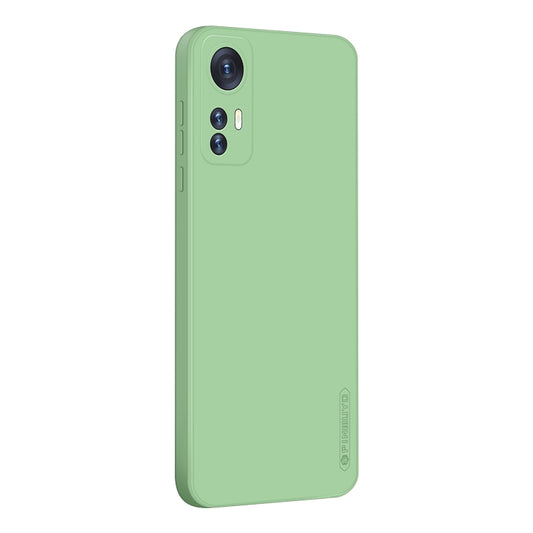 For Xiaomi 12 PINWUYO Liquid Silicone TPU Phone Case(Green) - Xiaomi Cases by PINWUYO | Online Shopping UK | buy2fix