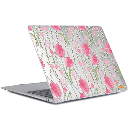 ENKAY Flower Series Pattern Laotop Protective Crystal Case for MacBook Pro 16 inch A2141(Tulips) - MacBook Pro Cases by ENKAY | Online Shopping UK | buy2fix